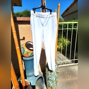 Size 10 white textured Hampshire Ankle pants